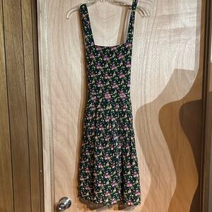 Johnnie b Floral Print Dress - Black and Pink